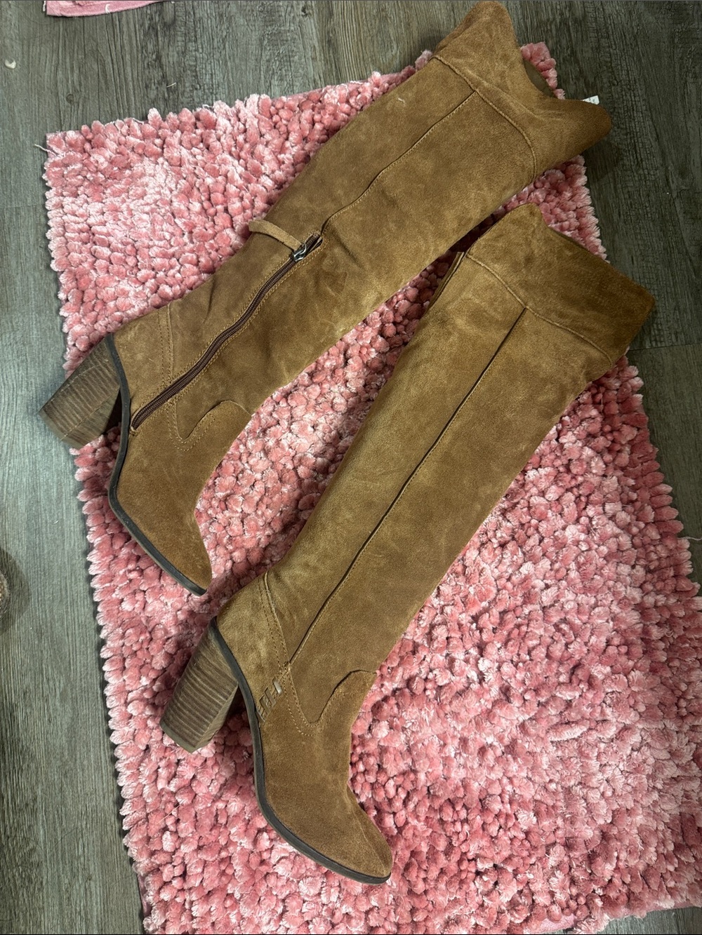 Dolce Vita Brown Suede Block Heel Boots